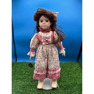 Vintage 1986 Brinn’s "Yvonne" Collectible Porcelain Doll - 16” Tall